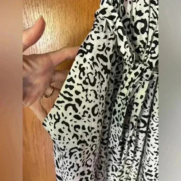 Leopard jumpsuit Faux wrap jumpsuit L - Picture 10 of 10